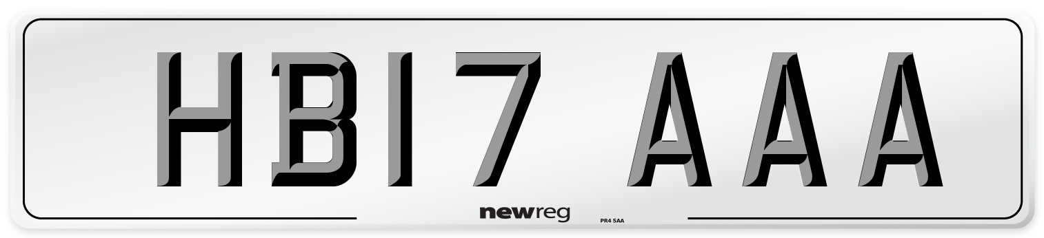 HB17 AAA Number Plate from New Reg